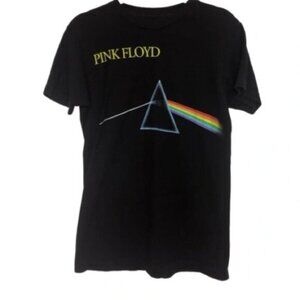 Pink Floyd T-Shirt M Black Graphic Dark Side Of The  Moon Cotton Band Tee